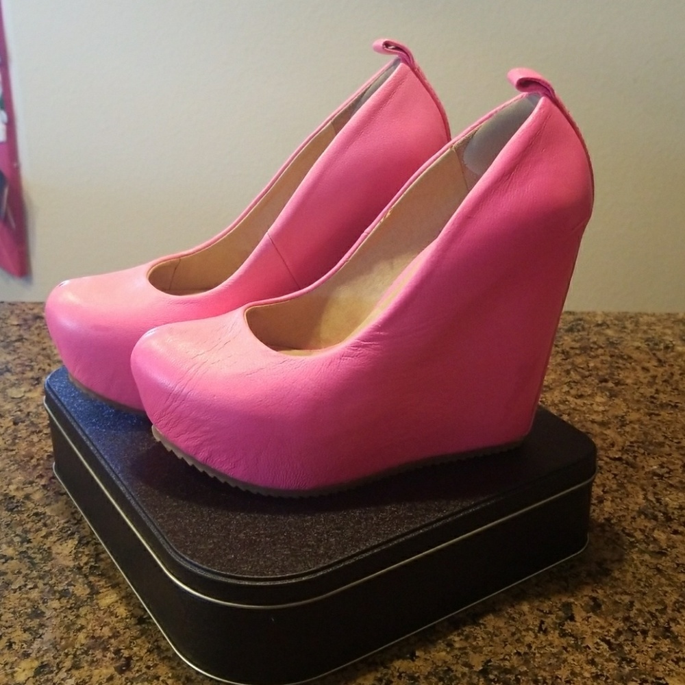 Aldo PINK heels wedges